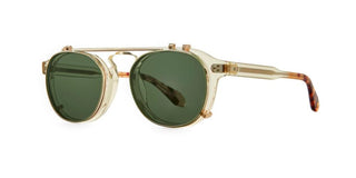 GARRETT LEIGHT HARDING II CLIP unisex Gold Round Eyeglasses