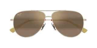 Maui Jim Hau'oli Xl Mj0674s Men Gold Pilot Sunglasses