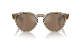 Oliver Peoples Hayton Ov 5571su Unisex Brown Round Sunglasses