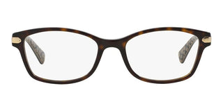 Coach HC 6065 women Havana Geometric Eyeglasses