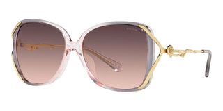 Coach HC 8372BU women Pink Squared Sunglasses