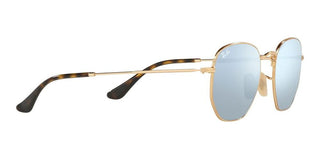 Ray-Ban HEXAGONAL METAL RB 3548N unisex Gold Geometric Sunglasses
