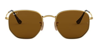 Ray-Ban HEXAGONAL METAL RB 3548N unisex Gold Geometric Sunglasses