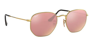 Ray-Ban HEXAGONAL METAL RB 3548N unisex Gold Geometric Sunglasses