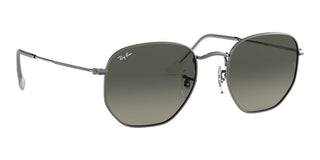 Ray-Ban HEXAGONAL METAL RB 3548N unisex Ruthenium Geometric Sunglasses