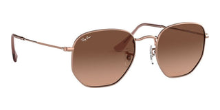 Ray-Ban HEXAGONAL METAL RB 3548N unisex Rose gold Geometric Sunglasses
