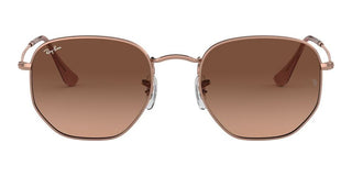 Ray-Ban HEXAGONAL METAL RB 3548N unisex Rose gold Geometric Sunglasses