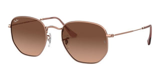 Ray-Ban HEXAGONAL METAL RB 3548N unisex Rose gold Geometric Sunglasses