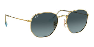 Ray-Ban HEXAGONAL METAL RB 3548N unisex Gold Geometric Sunglasses