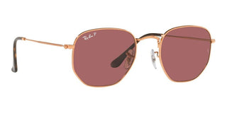Ray-Ban HEXAGONAL METAL RB 3548N unisex Rose gold Geometric Sunglasses