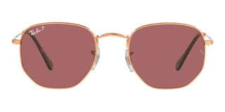 Ray-Ban HEXAGONAL METAL RB 3548N unisex Rose gold Geometric Sunglasses