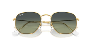 Ray-ban Hexagonal Rb 3548 Legend Gold Unisex Gold Geometric Sunglasses