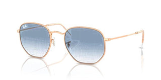 Ray-Ban HEXAGONAL RB 3548 LEGEND GOLD unisex Rose gold Geometric Sunglasses