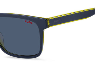 Hugo HG 1242/S men Blue Squared Sunglasses