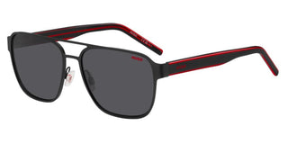 Hugo Hg 1298/s Men Black Squared Sunglasses
