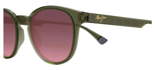 Maui Jim Hiehie Mj0636s Unisex Green Squared Sunglasses