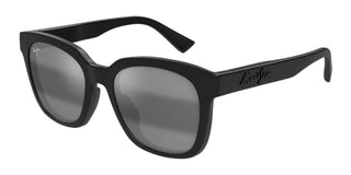 Maui Jim Honua Af Mj0653sa Unisex Black Squared Sunglasses