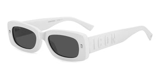 Dsquared2 Icon 0020/s Unisex White Rectangle Sunglasses