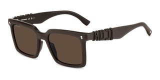 Dsquared2 Icon 0025/s Men Brown Rectangle Sunglasses