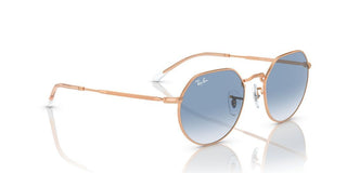 Ray-ban Jack Rb 3565 Unisex Rose Gold Round Sunglasses