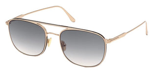 Tom Ford JAKE FT 0827 men Rose gold Geometric Sunglasses
