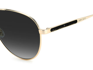 Jimmy Choo JIMENA/S women Black Pilot Sunglasses