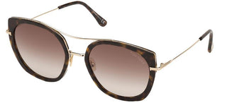 Tom Ford JOEY FT 0760 women Havana Cat Eye Sunglasses