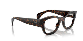 Ray-ban Jorge Rx 7681v Unisex Havana Squared Eyeglasses