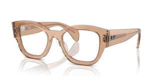 Ray-ban Jorge Rx 7681v Unisex Brown Squared Eyeglasses
