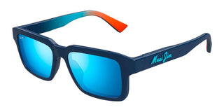 Maui Jim Kahiko Mj0635s Unisex Blue Rectangle Sunglasses