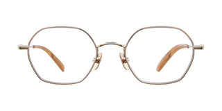 GARRETT LEIGHT KAISER unisex Gold Geometric Eyeglasses