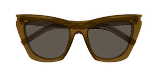 Saint Laurent KATE SL 214 women Brown Cat Eye Sunglasses