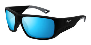 Maui Jim Keha Af Mj0664sa Men Black Squared Sunglasses