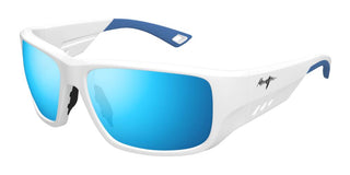 Maui Jim Keha Mj0663s Men White Squared Sunglasses