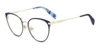 Kate Spade Ks Asia 2/g/t Women Blue Round Eyeglasses