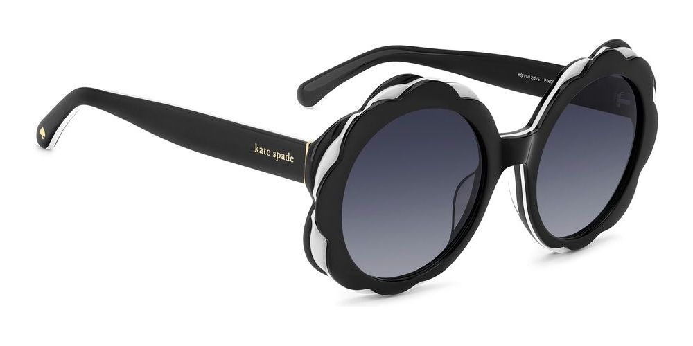 Kate Spade Ks Vivi 2/g/s Women Black Round Sunglasses  display picture 1