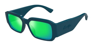 Maui Jim Kupale Mj0639s Unisex Blue Rectangle Sunglasses