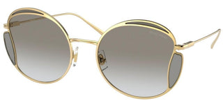 Miu Miu LA MONDAINE SMU 56X women Gold Round Sunglasses