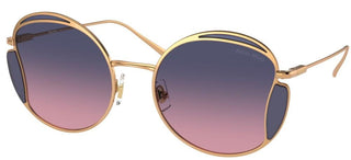 Miu Miu LA MONDAINE SMU 56X women Rose gold Round Sunglasses