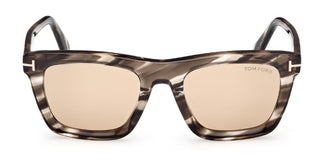 Tom Ford LELIO FT1207 unisex Havana Squared Sunglasses