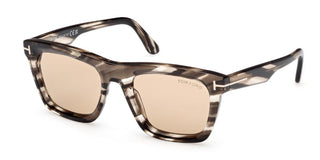 Tom Ford LELIO FT1207 unisex Havana Squared Sunglasses