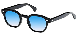 Moscot Lemtosh Base 2 - With Broadway Blue Fade Unisex Black Squared Sunglasses
