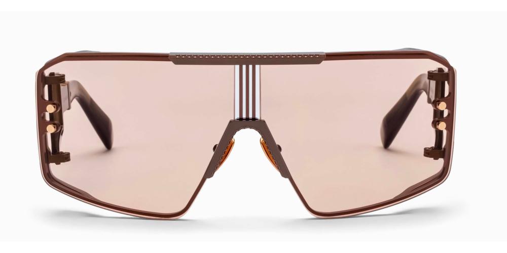 Balmain Le Masque Shield Sunglasses Balmain Le Masque Black Titanium & Acetate Shield Sunglasses  main image 3