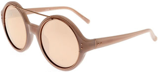 Linda Farrow LINDA FARROW 376 DUSKY ROSE GOLD women Pink Round Sunglasses