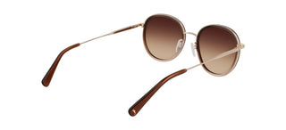 Longchamp Lo176s Unisex Gold Round Sunglasses