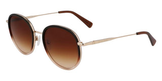 Longchamp Lo176s Unisex Gold Round Sunglasses