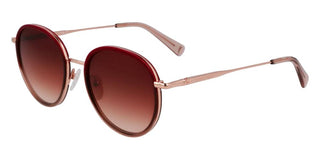 Longchamp Lo176s Unisex Rose Gold Round Sunglasses