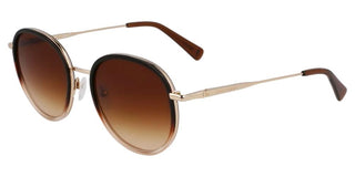 Longchamp Lo176s N Women Gold Round Sunglasses