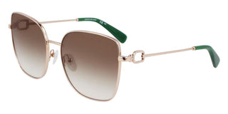 Longchamp Lo177s N Women Gold Butterfly Sunglasses