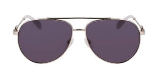 Longchamp Lo178s N Women Silver Pilot Sunglasses